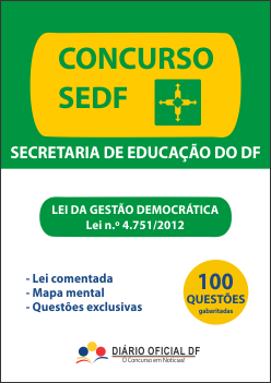 apostila Lei Gestao Democratica LGD capa - Professor Temporário SEDF 2016: Saiu o edital para contratação temporária da Rede Pública de Ensino do DF