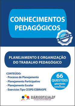 apostila SEDF Planejamento Organizacao Trabalho Pedagogico POTP capa - Professor Temporário SEDF 2016: Saiu o edital para contratação temporária da Rede Pública de Ensino do DF