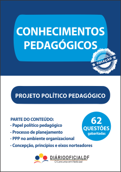 apostila SEDF Projeto Politico Pedagogico PPP capa - Concurso SEDF 2016: Inscrições abertas para Professor, Analista, Técnico e Monitor, são 2,9 mil vagas