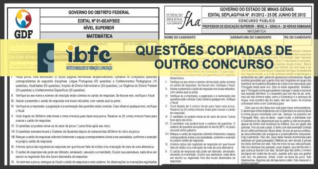 IBFC copia questões de outro concurso para SEDF – atualizado 12/12/2013 IBFC copia questões de outro concurso para SEDF – atualizado 12/12/2013