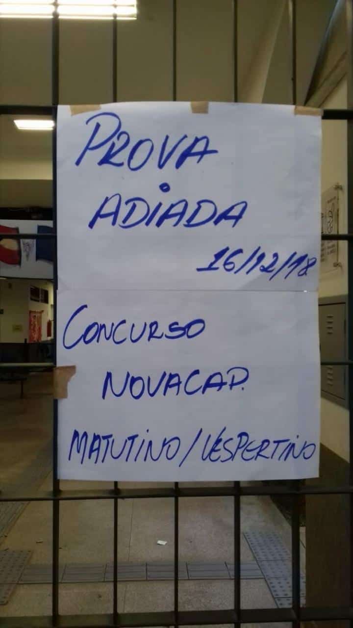 WhatsApp Image 2018 12 16 at 08.44.42 - Concurso Novacap DF: Prova é adiada mais uma vez e gera revolta