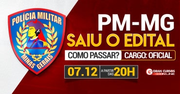 como passar pm mg saiu o edital - Concurso PM MG Oficiais 2019: Inscrições Abertas para 120 vagas! Inicial de R$ 5.769,42!