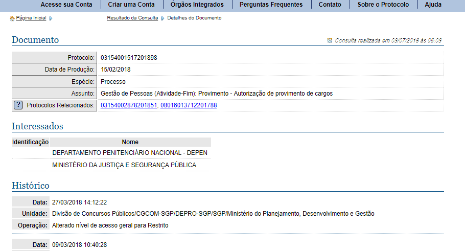 concurso depen 2019 pedido - Concurso DEPEN 2019: Edital com 1.580 vagas em análise! Até R$ 6.030,23