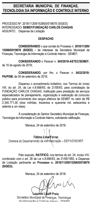 concurso semef manaus 2018 2019 banca - Concurso SEMEF Manaus 2018/2019: FCC escolhida como banca!