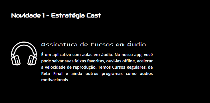 Novidade 1 &ndash; Estrat&eacute;gia Cast 1 - Assinatura Ilimitada Estrat&eacute;gia Concursos
