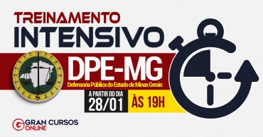 treinamento intensivo dpe mg - Concurso DPE MG: Inscrições Até amanhã (25) para 30 vagas para Defensor Público. Iniciais de R$ 22 mil!