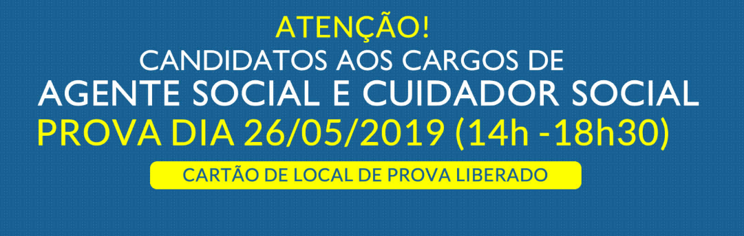 local de provas concurso sedest - Concurso SEDEST: Divulga Cartão com local de provas para Agente e Cuidador Social