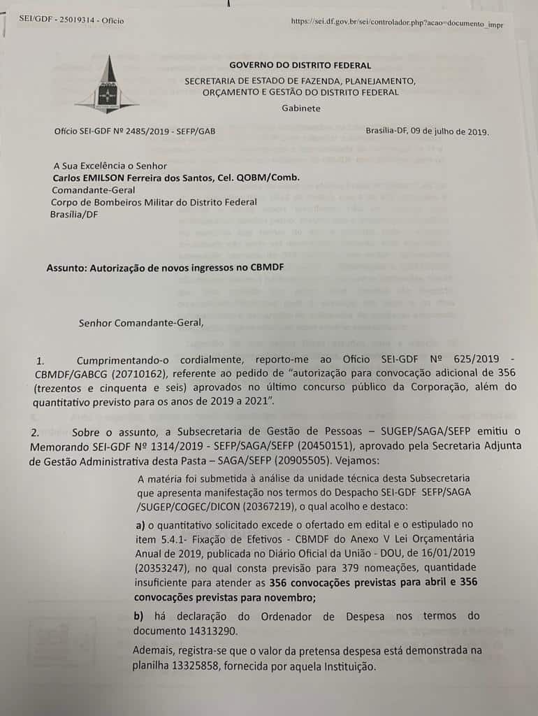 WhatsApp Image 2019 07 09 at 19.41.31 - GDF autoriza convocação de 356 bombeiros e 750 policiais militares