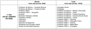 Quadro de horarios concurso Prefeitura de Formiga 1 300x98 - Concurso Prefeitura de Formiga-MG: Inscrições Abertas para 413 vagas de todos os níveis