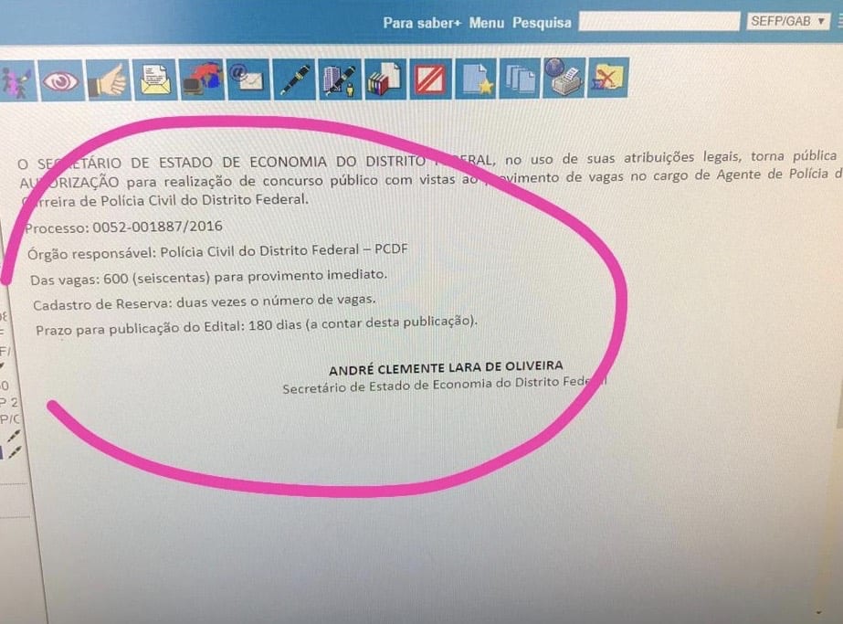 Concurso PCDF: AUTORIZADO Edital para Agente com 1,8 mil vagas concurso pcdf 2019 agente policia documento sei - Concurso PCDF: AUTORIZADO Edital para Agente com 1,8 mil vagas