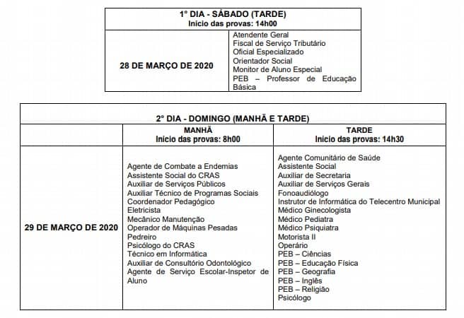 PROVAS  - Concurso Prefeitura Cristiano Otoni (MG) 2020: Inscrições Encerradas