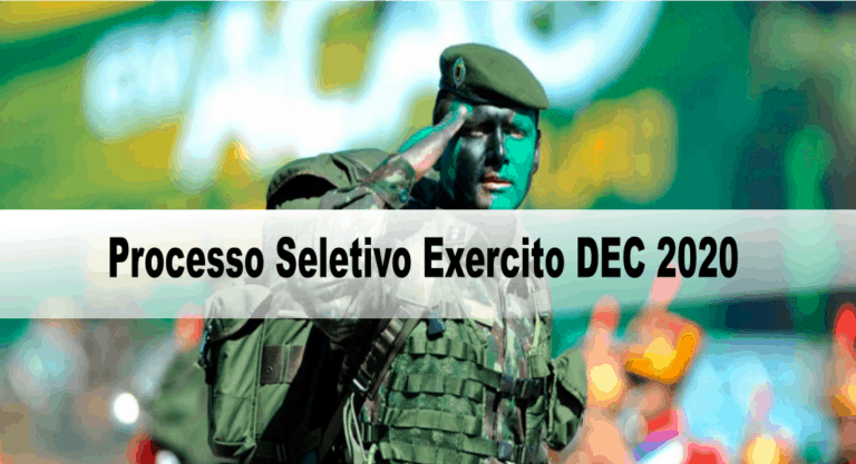 Processo Seletivo Exercito DEC 2020: Inscrições encerradas Processo Seletivo Exercito DEC 2020: Inscrições encerradas