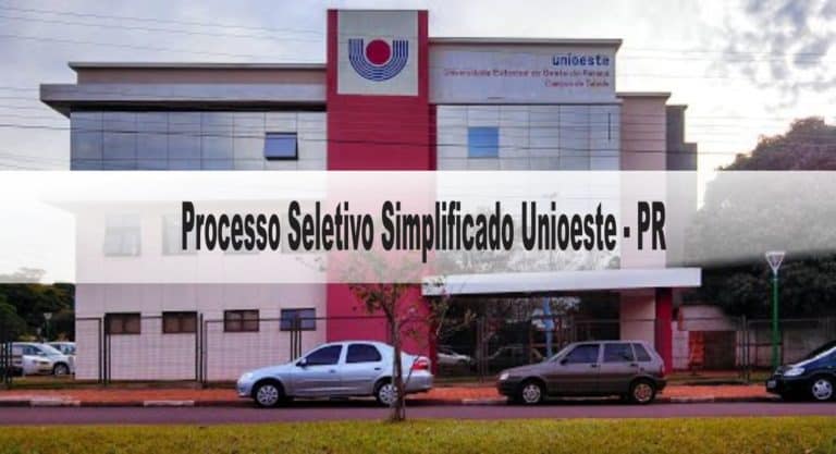Processo Seletivo Simplificado Unioeste – PR: Inscrições encerradas Processo Seletivo Simplificado Unioeste – PR: Inscrições encerradas