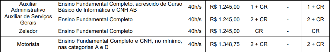 cargos 1 249 - Concurso AMT de Ji-Paraná-RO 2020