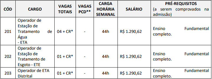 cargos 1 66 - Concurso SAAE Ibiraçu ES