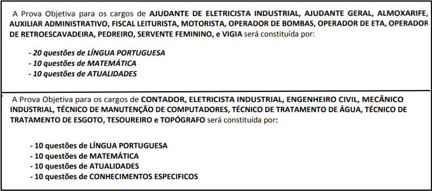 provas objetivas 1 64 - Concurso SAEMA de Araras SP: Provas suspensas