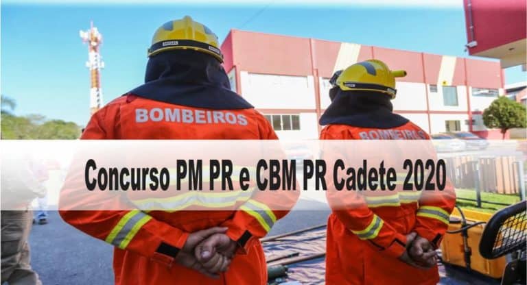 Concurso PM PR e CBM PR Cadete 2020: Prova (1ª fase): 28 de fevereiro de 2021 e Prova (2ª fase): 18 de abril de 2021 Concurso PM PR e CBM PR Cadete 2020: Prova (1ª fase): 28 de fevereiro de 2021 e Prova (2ª fase): 18 de abril de 2021
