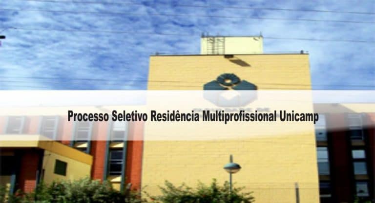 Processo Seletivo Residência Multiprofissional Unicamp: Provas em janeiro Processo Seletivo Residência Multiprofissional Unicamp: Provas em janeiro