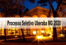 Processo Seletivo Uberaba MG 2020
