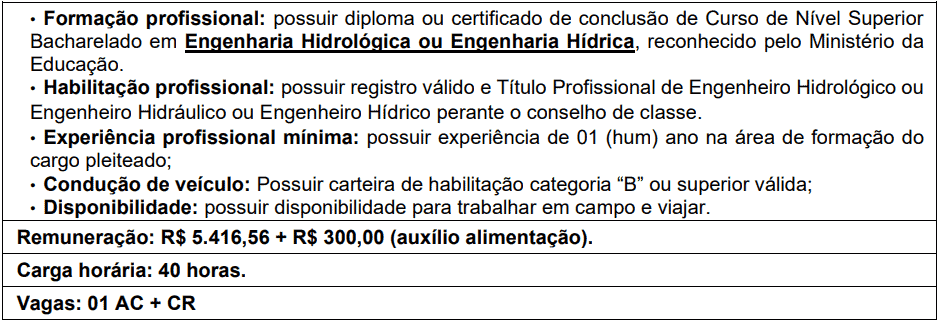 Processo Seletivo AGERH - ES cargos 1 152 - Processo Seletivo AGERH - ES