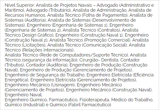 2 1 - Concurso da EMGEPRON: Inscri&ccedil;&otilde;es abertas