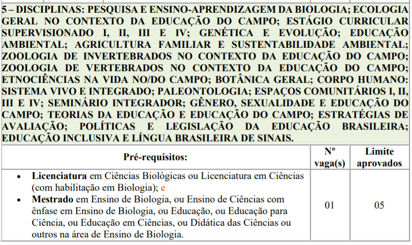 4 2 - Processo seletivo para Professor Substituto UFTM: Inscrições encerradas