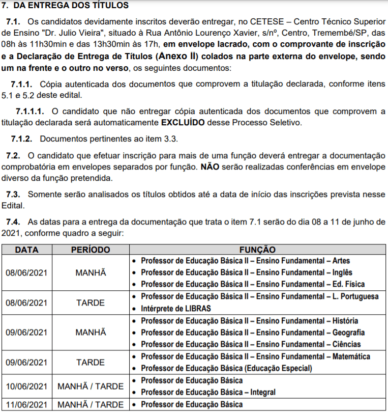Processo Seletivo Prefeitura de Tremembé-SP: Inscrições encerradas t2 9 - Processo Seletivo Prefeitura de Tremembé-SP: Inscrições encerradas