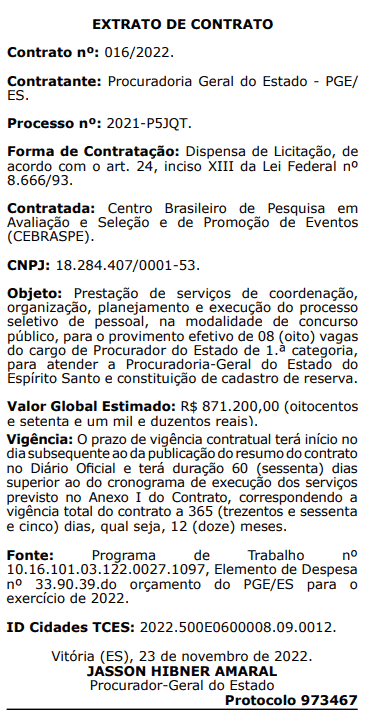 48 - Concurso PGE ES Procurador: Banca definida