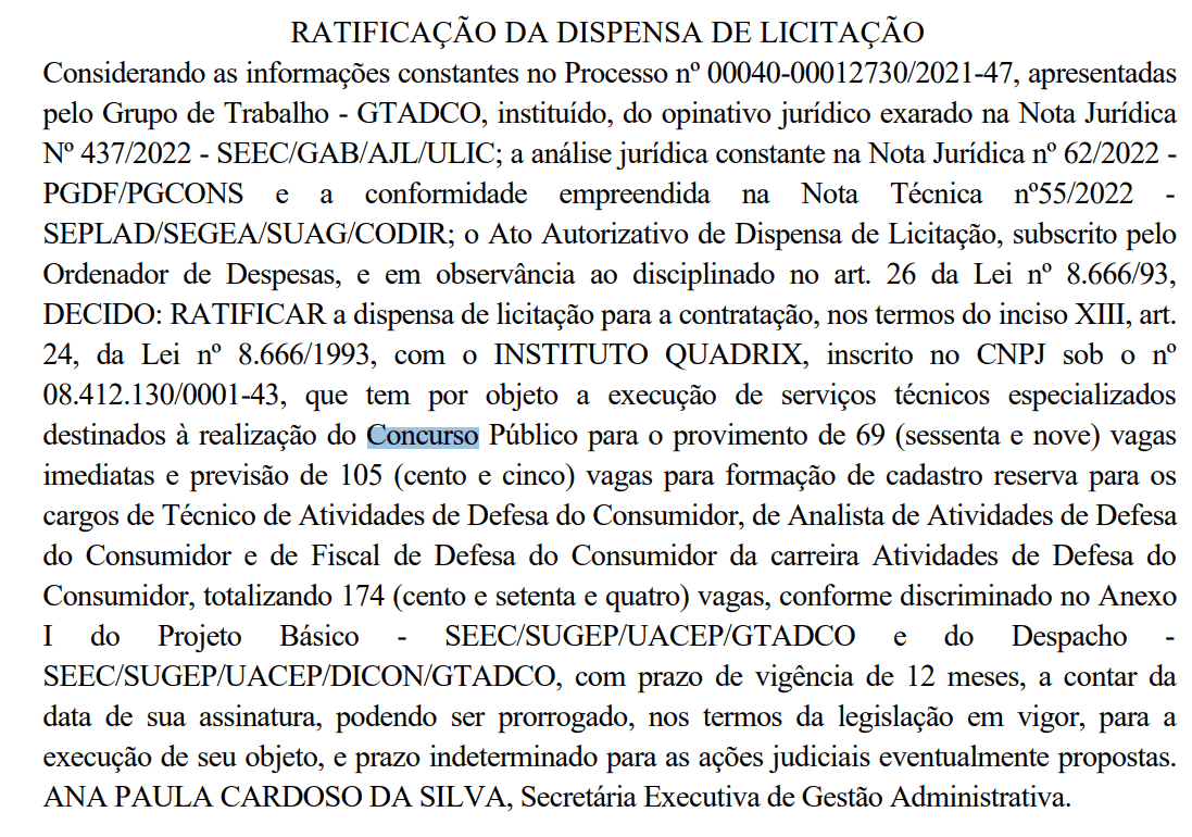 image 2 - Concurso Procon DF: Banca definida