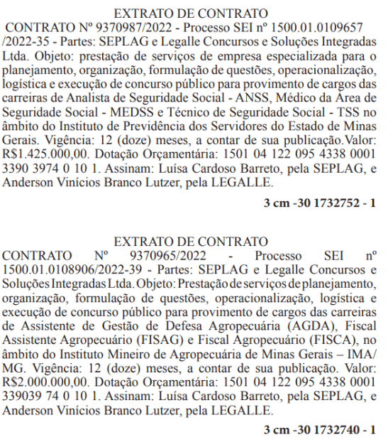 Captura de tela 2023 01 02 100501 - Concursos IMA e IPSEMG: Banca definida